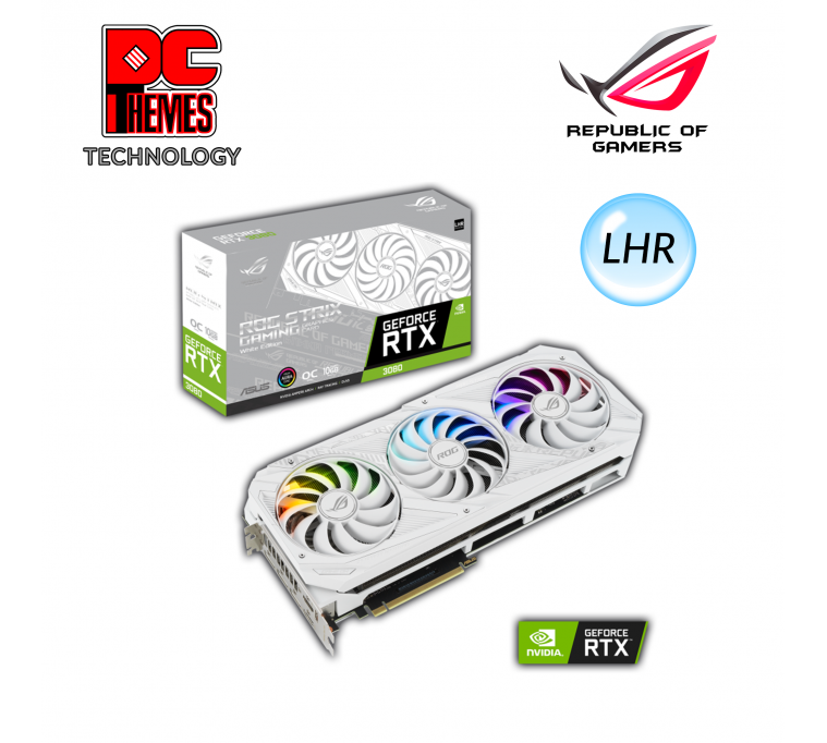 ASUS GeForce RTX™ 3080 ROG Strix Gaming 10GB OC V2 White Graphics Card